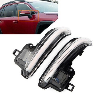 For Toyota Tacoma Alphard Clear Dynamic Turn Signal Side Mirror Sequential Light