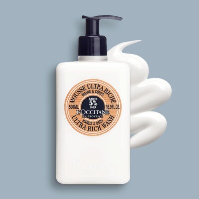 L'Occitane En Provence Hands & Body Ultra Rich Wash 5% Shea Butter 16.9 oz New
