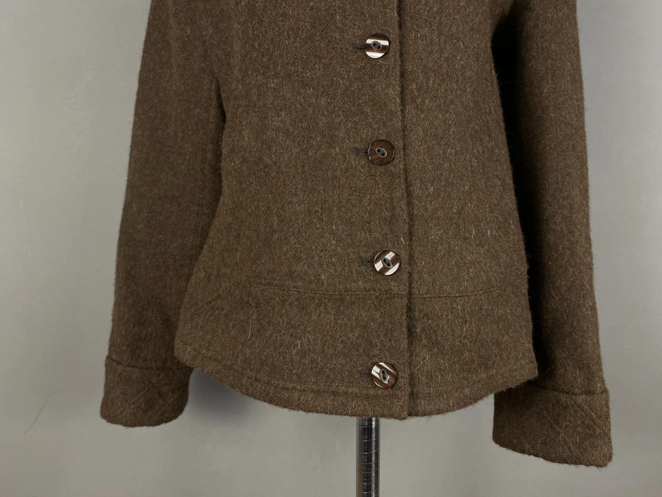 SOL Baby Alpaca Jacket Coat Blazer Womens Brown Size L - Image 3 of 4
