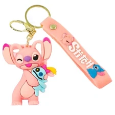 Lilo and Stitch Angel & Scrump Keychain 3D Charm Ship from US