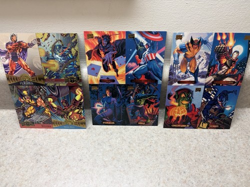 Marvel Metal 1995 Uncut Foil And Masterpieces 1994 Uncut Promo Card Sheets