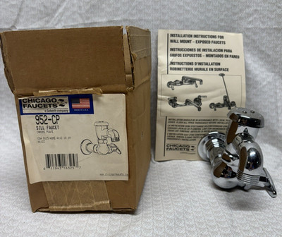Chicago Faucets 952-CP Chrome Plated Sill Faucet - New Old Stock