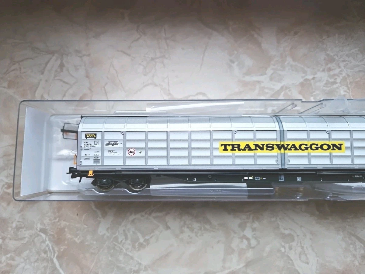 ROCO 47022 - Wagon poche surbaissé Tiefladewagen de la DB caisses mobi – Antique MarcBea