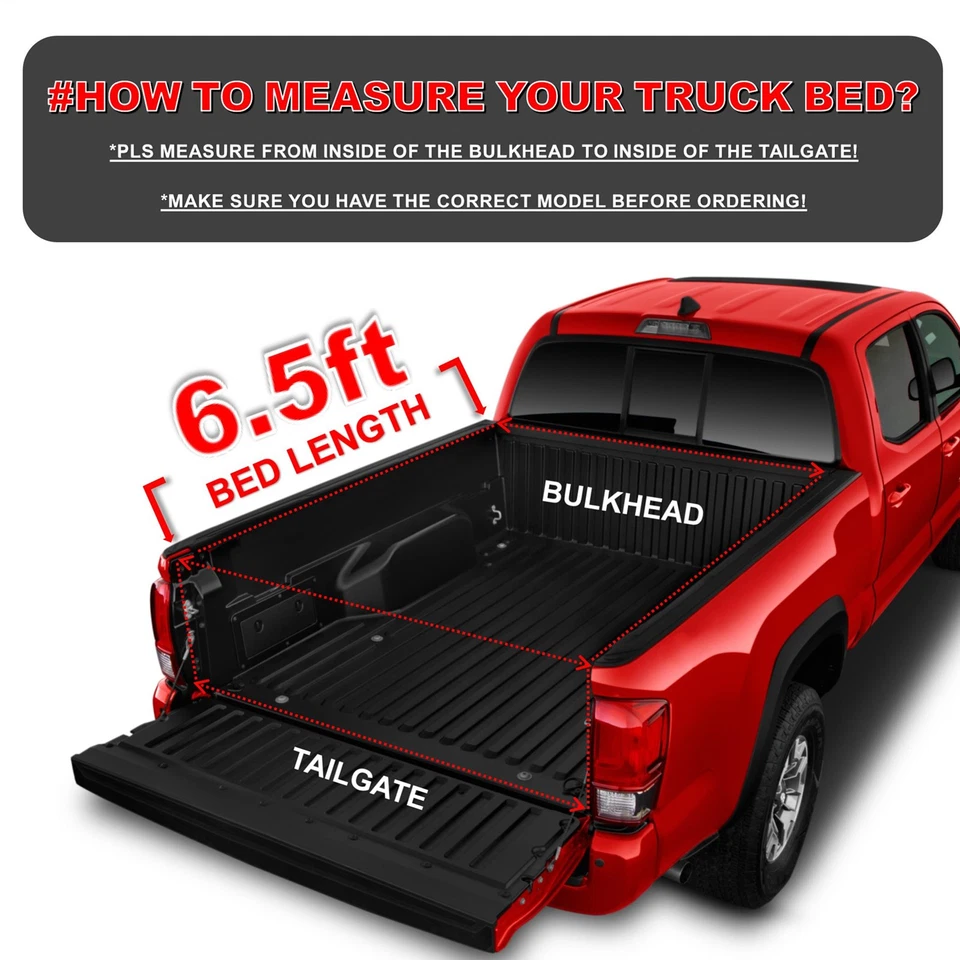 6.5' Soft Quad Fold for 88-02 Chevrolet GMC C1500 C2500 C3500 K1500 K2500 K3500 — 第 3/4 张图片