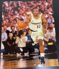 Vintage Tim Hardaway Golden State Warriors Autographed 8x10 Picture