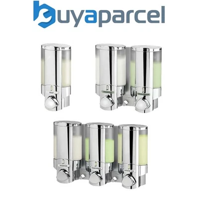 Euroshowers Aviva Liquid Soap Shampoo Shower Gel Dispenser Pump Chrome