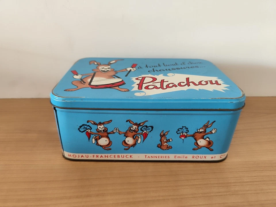 Boîte Publicitaire - Patachou - Tôle lithographiée - Lapin - Photo 2/4