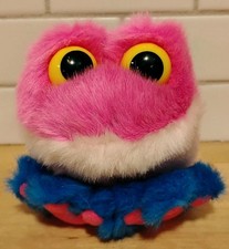 Swibco Puffkins Candy The Bright Pink  Blue Frog Plush
