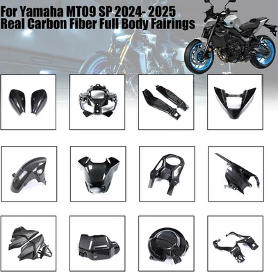 For Yamaha MT09 2024-2025 Real Carbon Fiber Full Body Fairings Fender Tank Cover - Bild 1 von 4