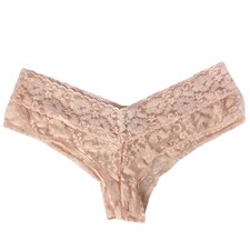 Ambrielle Tanga Panties Pink Sheer Floral Stretch Lace Briefs 7