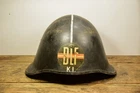 Danish M41 helmet with unknown front badge - Original