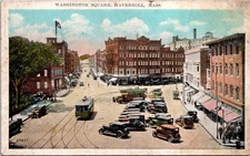 Postcard Washington Square Haverhill Massachusetts MA 