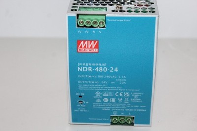 MEANWELL DIN-Schiene-Schaltnetzteil NDR-480-24 24VDC/20A Neu Rechnung MwSt