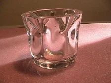 Heavy Crystal Pinch Design small vessel Blenko style