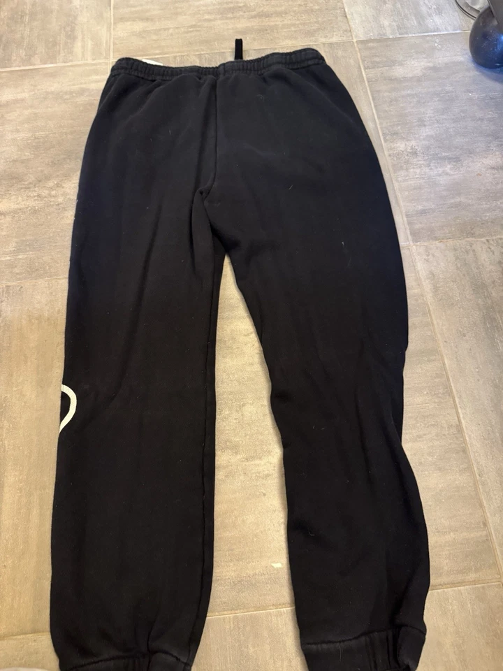 Calça de moletom preta Gucci algodão raro tamanho médio feita na Itália - Imagem 4 de 4