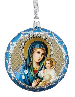 Virgin Mary Eternal Bloom Christ Religious Christmas Ornament Decoration