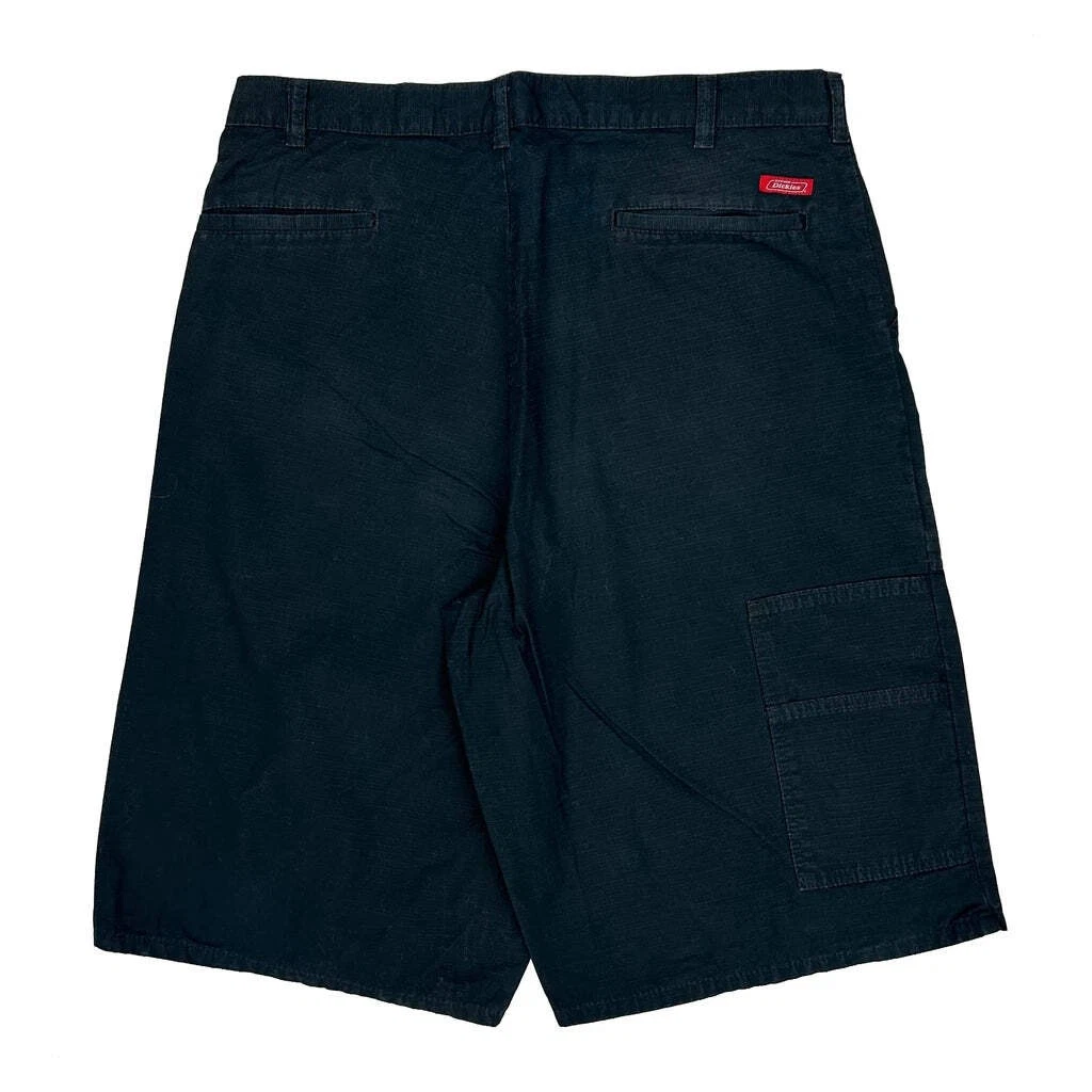 Dickies Baggy Cargo Shorts - 36W 11L Black Cotton