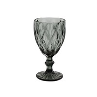 "Eleganter Weinkelch \"Basic\" Anthrazit – 0,25 L, Glas, Ø 9 Cm, H 17 Cm, Auf Fuß"