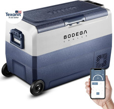 Refrigerador portátil COOLER 12 voltios, refrigerador de coche de 53 cuartos de galón doble zona -4 ° F-68 ° F, 50 L C
