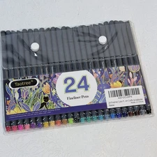 Taotree 24ct Fineliner Color Pens Fine Line Crafts Journaling Drawing Scrapbook