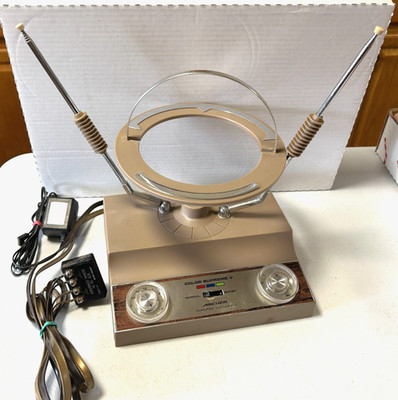 Vintage 1980s Archer Color Supreme V 2 Dial Rabbit UHF, VHF TV Antenna Indoor
