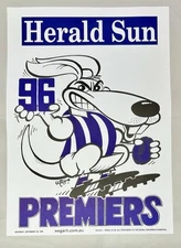 1996 North Melbourne Kangaroos WEG Premiers Poster - REPRINT