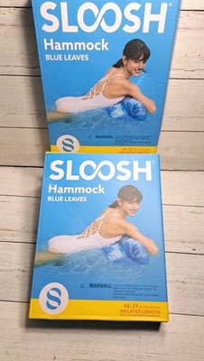 Pool Hammock Blue Leaves Float Blue Color 48  X 29  By Sloosh 2 Pack