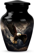 Black Eagle Fly Urns for Human Ashes Adult Male - Small Keepsake Urn for Human A