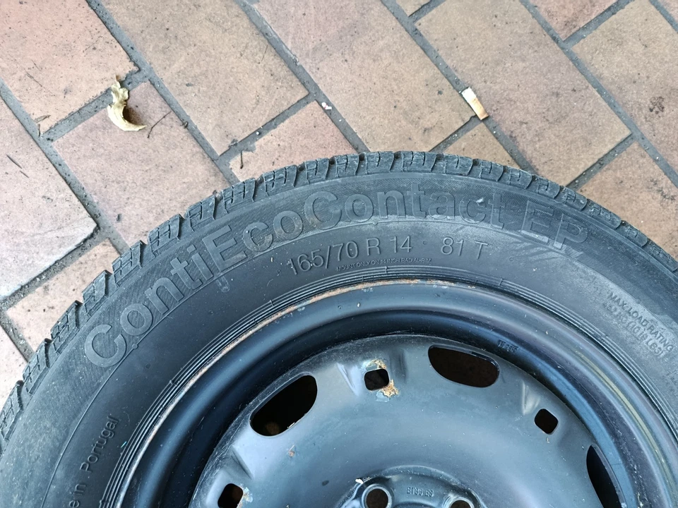 Original VW Polo 9N 9N1 Ersatzrad Reserverad Notrad 5Jx14 ET35 165/70 R14 - Bild 2 von 4