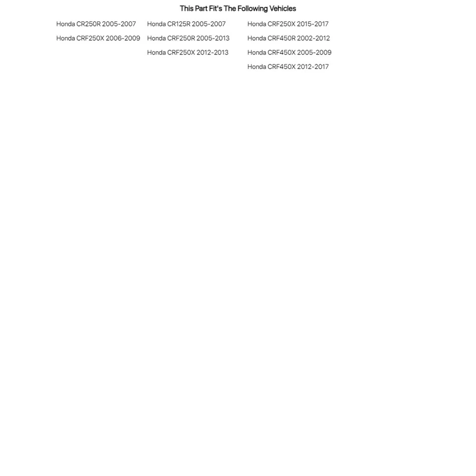 Buje trasero Tusk Impact para motocicleta - blanco para Honda CR250R 2005-2007 Foto 2 de 4