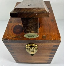 Brooks Brothers Vintage Wooden Shoe Shine Valet Box with Brushes and Extras