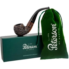NEW Peterson Pipes Aran Rusticated 03 Fishtail Bent Apple Tobacco Pipe