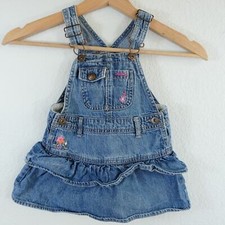 Oshkosh B'gosh Shortall Skirt Baby Sz 24 months Skirt Embroidered Ruffles