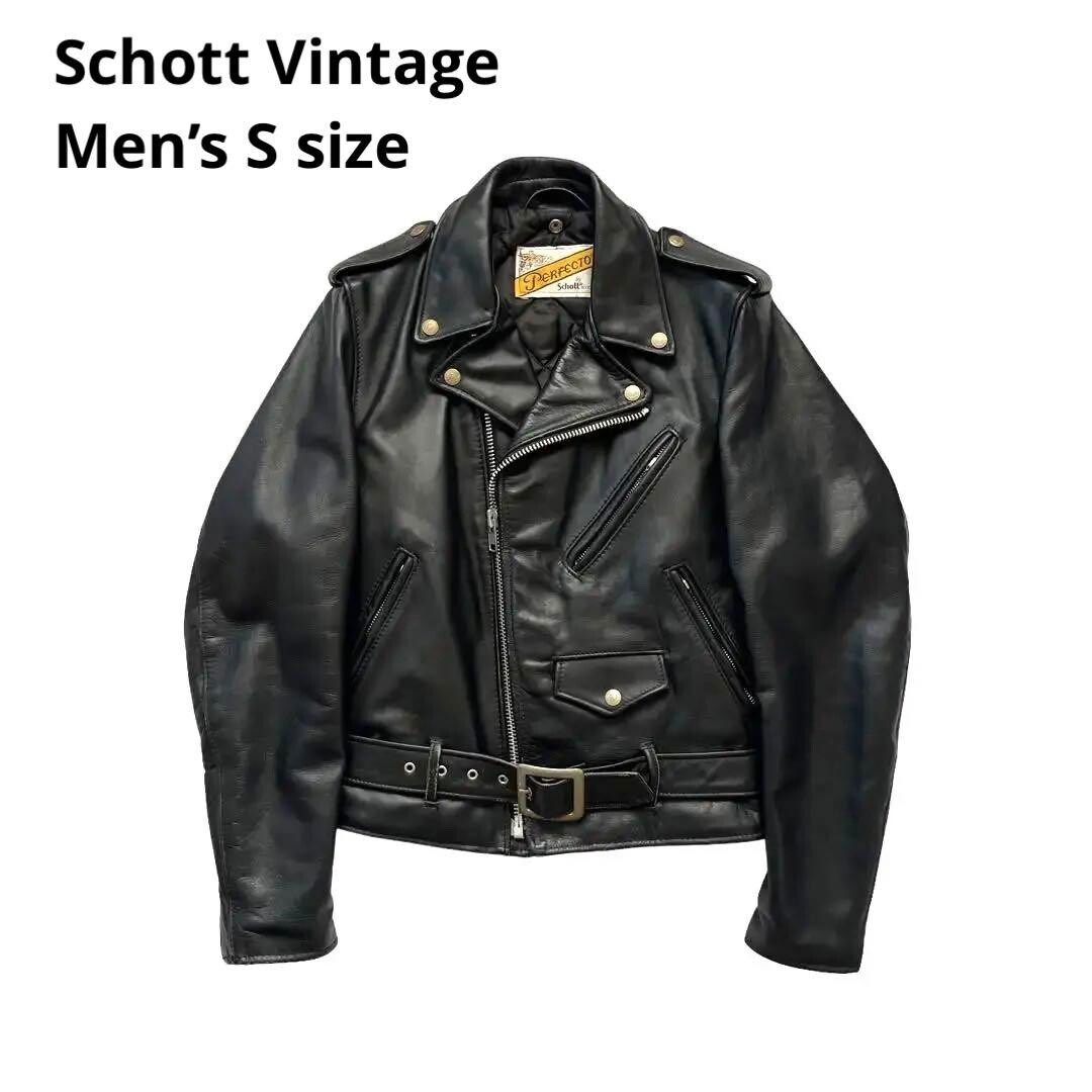 Schott Perfecto ダブルライダースジャケット 34 Schott Perfecto Double Leather Riders Jacket Size 34 Made in USA