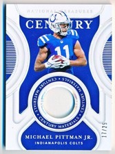 2021 National Treasures Michael Pittman Jr Century Holo Silver Patch #CM-MPJ /25
