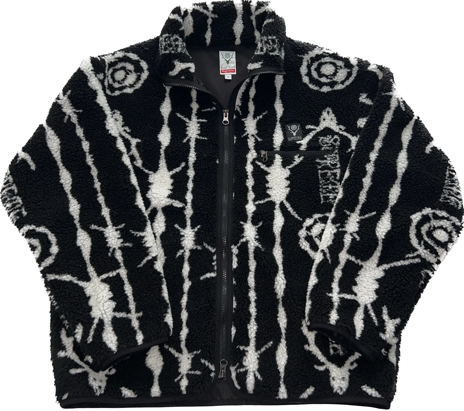Veste polaire Supreme x South2 West8 noire taille petite neuve