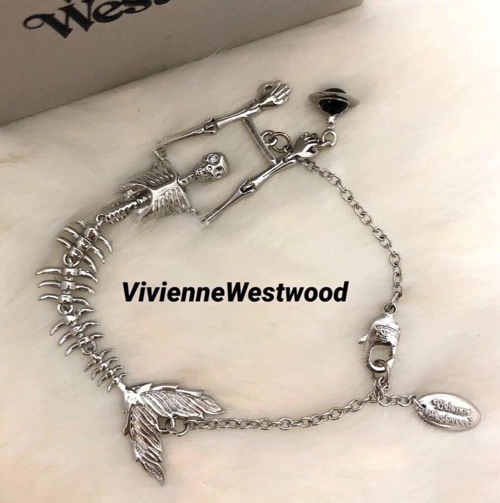 Vivienne Westwood Ariel Skeleton Mermaid Skull Orb Bracelet Outlet