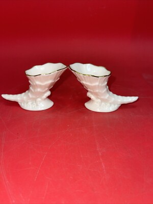 Lenox Cornucopia Small Horn of Plenty 24 Gold, 2 1/2'' High, 4'' Long Set