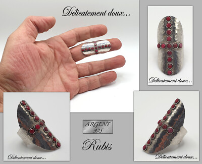 Très belle bague en argent 925 ( + onyx / zirconia ) (D'occasion) à