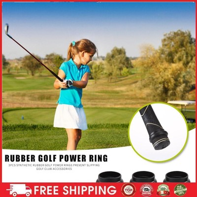 3pcs Synthetic Rubber Golf Power Rings Prevent Slipping Golf Accessories DE
