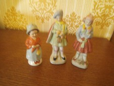 Occupied Japan Lot of 3 bisque/china lady figures