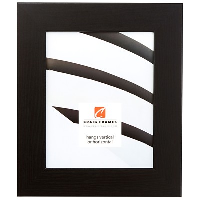 Craig Frames Bauhaus, 2'' Modern Black Oak Picture Frame Poster Frame