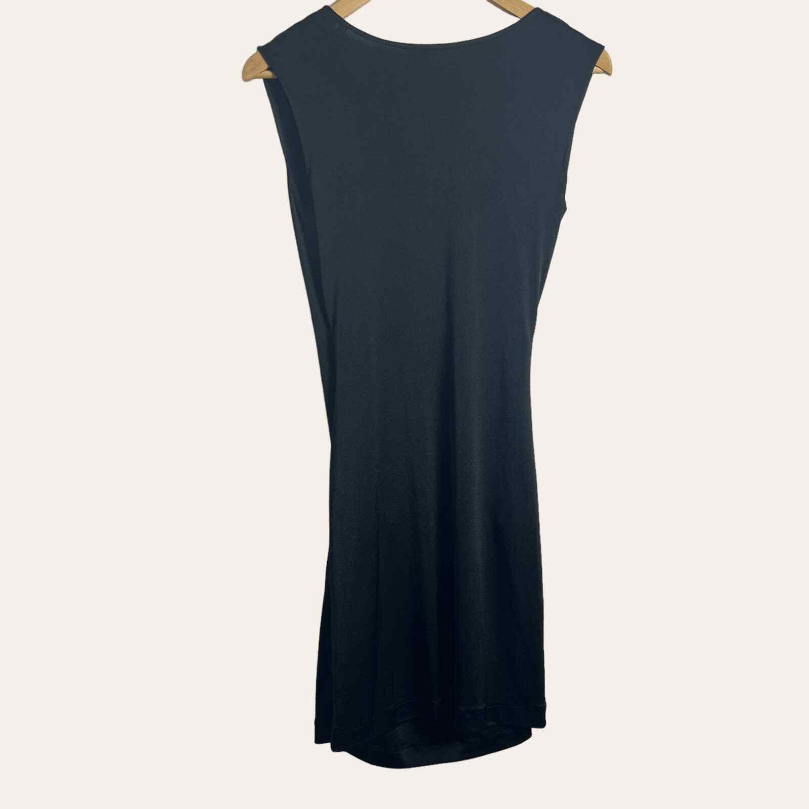 Halston Heritage Solid Black Stretch Jersey Ruche… - image 5