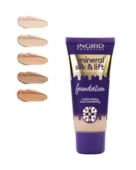 INGRID COSMETICS VERONA INGRID MINERAL SILK & LIFT foundation 5 shades long lasting 30ml