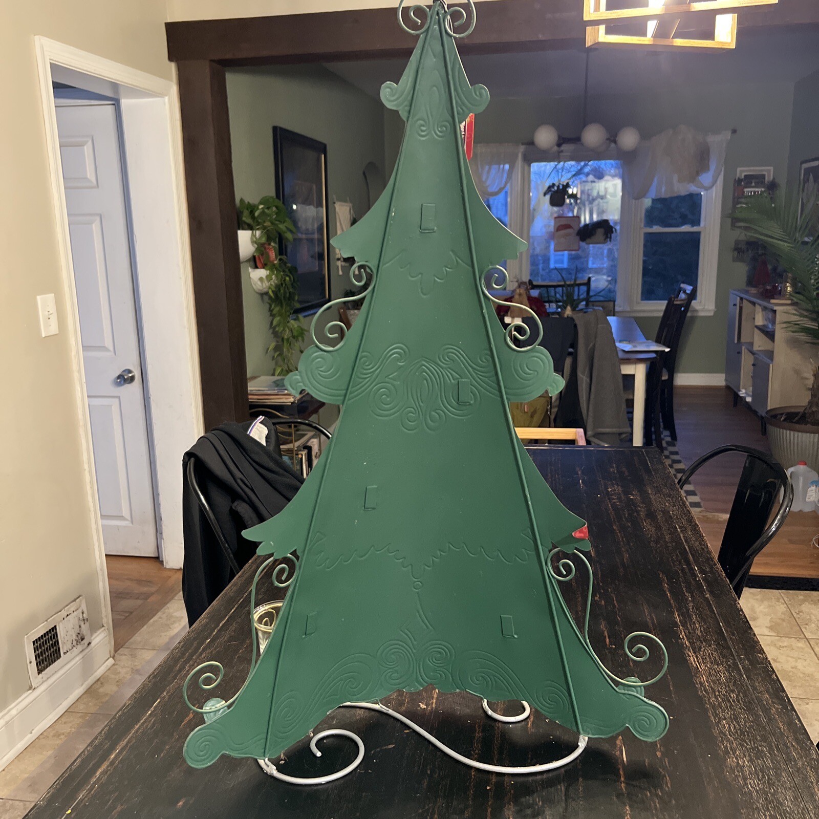 Pier 1 Imports Metal Christmas Tree - 5 Candle Holder Centerpiece