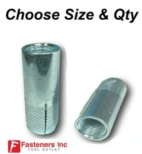 Drop-In Concrete Expansion Anchor Zinc Plated 1/4-20 3/8-16 1/2-13 5/8-11 3/4-10