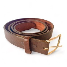 Men's Leather Belt Sz 44 Top Grain Oil Tanned Chestnut Brown Made in USA