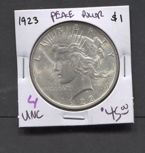 1923- Peace Silver Dollar- UNC