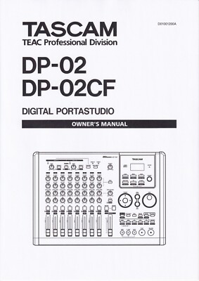 Bedienungsanleitung-Owner s Manual für Tascam DP-02 CF 