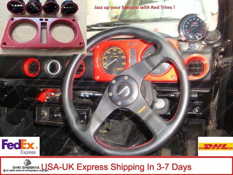 Dashboard Instrument Jazz up Kit in Red fits Suzuki Samurai,Sierra